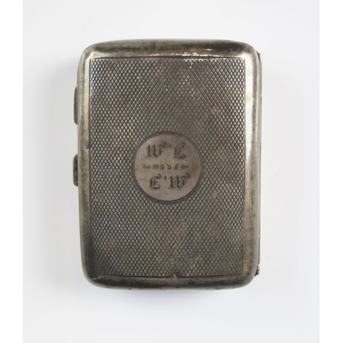 533 - A Victorian silver cigarette case, maker A & J Zimmerman Ltd, Birmingham, 1899, initialled, with eng... 