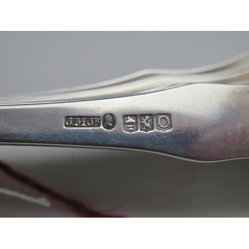 610 - A set of six William IV Scottish Kings pattern table spoons, maker John Murray or John Muir, Glasgow... 