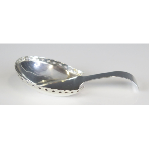 684 - A George III silver caddy spoon, maker Cocks & Bettridge, Birmingham, 1808, the bowl of horseshoe ou... 