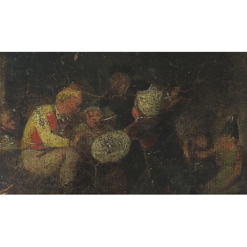 730 - 19th century continental school oil on canvas, inscription verso 'attributed to Goya', 34 x 30cm, ca... 