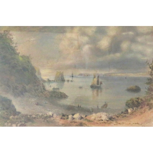 732 - Pair of nineteenth century watercolours by 'Ladies Bathing Cove, Torquay', signed C Way, 48 x 32, F ... 