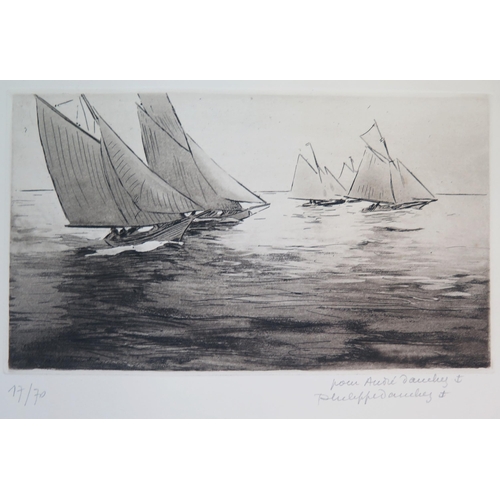 744 - André Dauchez (born Paris 1870 – 1948) French painter and engraver, a folio of 8 original aquatints ... 