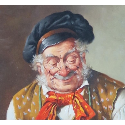 746 - Portrait of a Cobbler signed H. Richter, oil on canvas, 38 x 28cm, framed