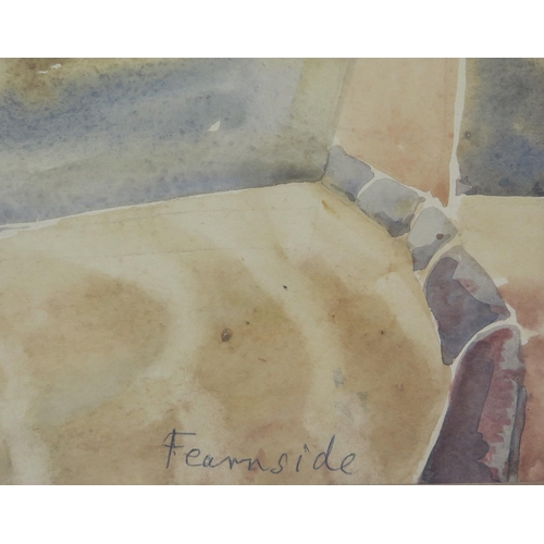 749 - Enid Margaret Fearnside (Irish 1896 - 1985), three watercolours including two of 'Sharp's Timber Yar... 