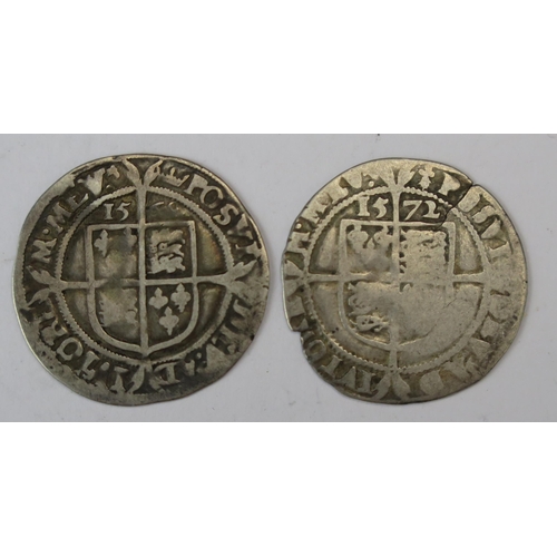 873 - Two Elizabeth I Sixpences