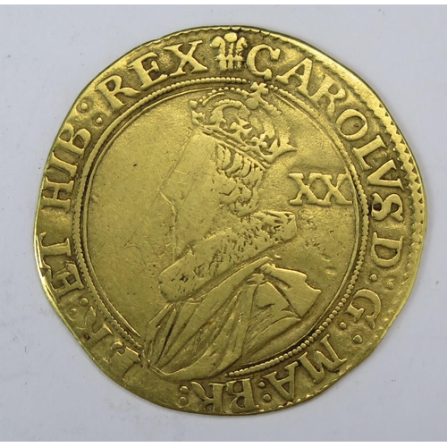 876 - A Charles I Gold Unite, probably 1630, c. 8.56g