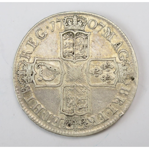 889 - An Anne 1707 Half Crown