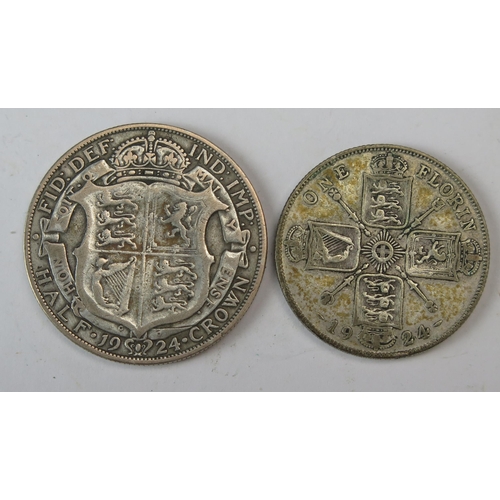 950 - 1924 Half Crown and Florin