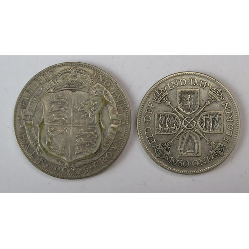 954 - 1925 and 1930 Half Crown and Florin