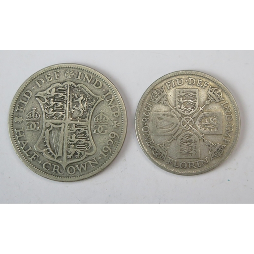 956 - 1928 and 1929 Half Crowns