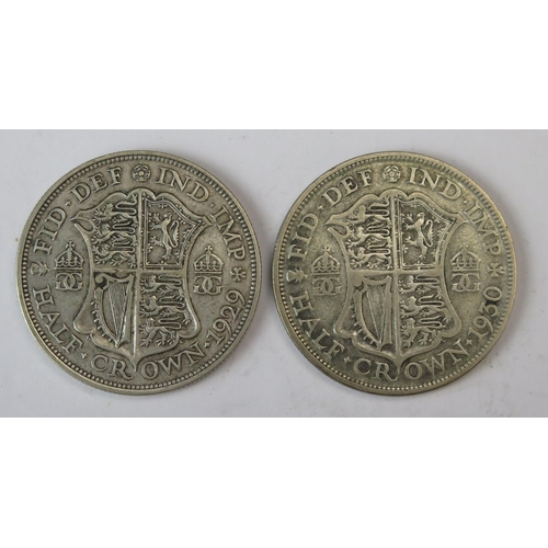 958 - 1929 and 1930 Half Crowns