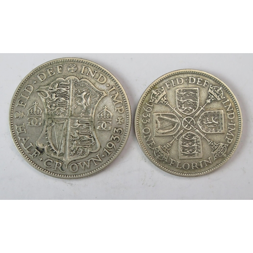 966 - 1933 Half Crown and Florin