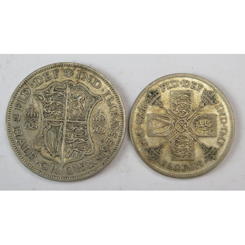 967 - 1933 Half Crown and Florin