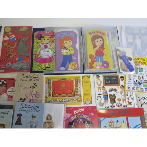 1200G - A collection of assorted paper doll books, activity books, sticker books, together with assorted the... 