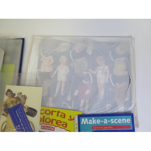 1200G - A collection of assorted paper doll books, activity books, sticker books, together with assorted the... 