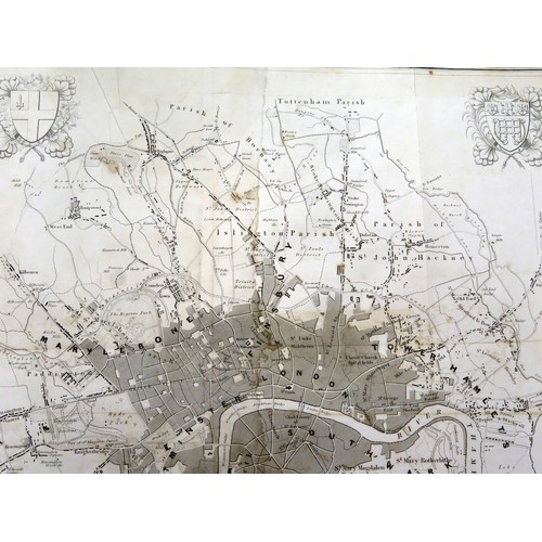 1517B - A monochrome map of London showing 