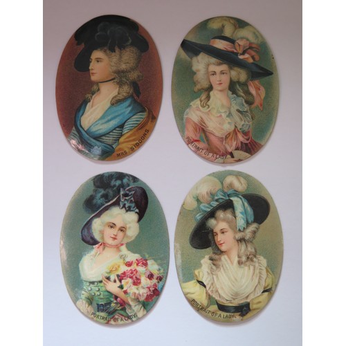 1213A - A Set of Four Tin Portrait Prints, 6x4.5cm