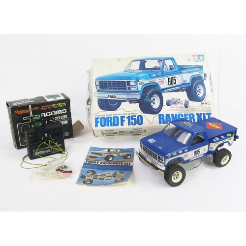 1273 - Tamiya Ford F150 Ranger XLT 1:10 Scale Radio Control Pick-Up Truck - boxed with Asahi acoms AP-227 M... 