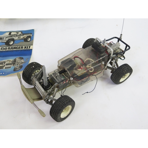 1273 - Tamiya Ford F150 Ranger XLT 1:10 Scale Radio Control Pick-Up Truck - boxed with Asahi acoms AP-227 M... 