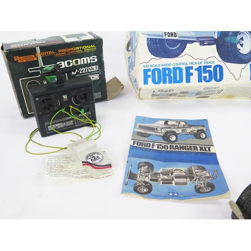 1273 - Tamiya Ford F150 Ranger XLT 1:10 Scale Radio Control Pick-Up Truck - boxed with Asahi acoms AP-227 M... 