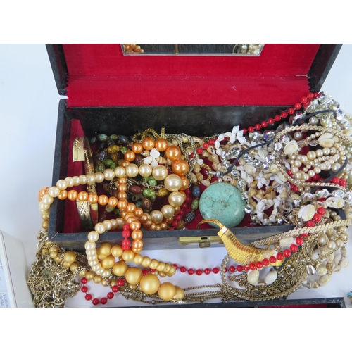 122 - A Selection of Costume Jewellery including necklaces and brooches, watches, etc.