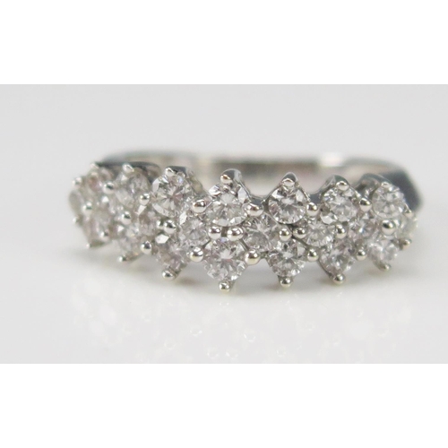 231 - A 14k White Gold and Brilliant Cut Diamond Ring, size N.25, stamped 14K, 3.43g