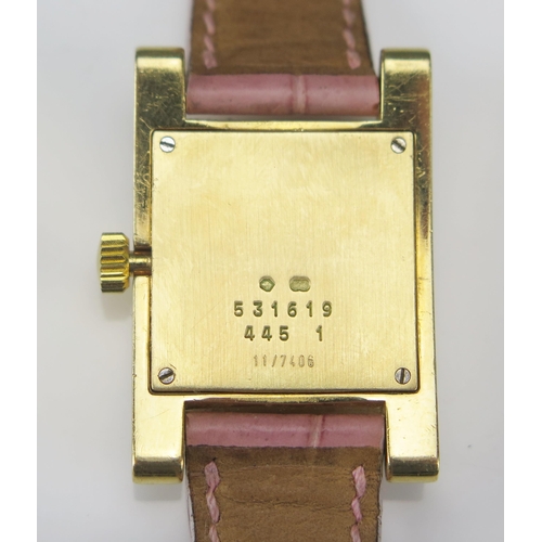 237 - A Chopard 18ct Gold and Diamond Lady's Wristwatch set with c. 3.5ct of diamonds, c. 25.2x24.4mm, cas... 