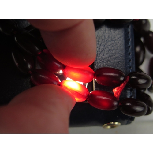 248 - A Faux Amber Bead Necklace, largest bead14.3x8.9mm, 43cm, 18.42g