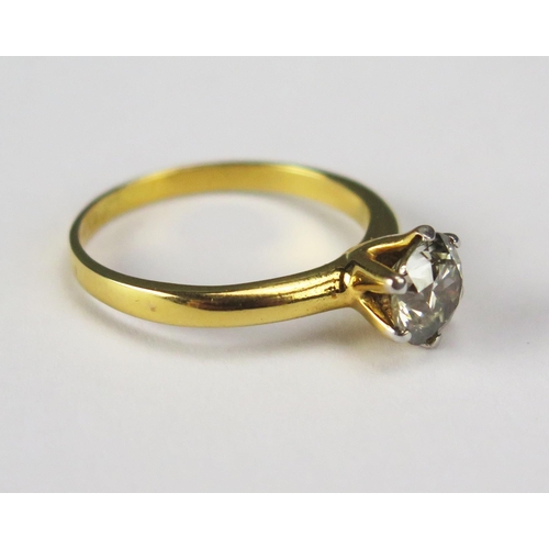 76 - A 14ct Yellow Gold Brilliant Round Cut Diamond Solitaire Ring, size P.5, stamped 585, 3.3g.
Sold wit... 