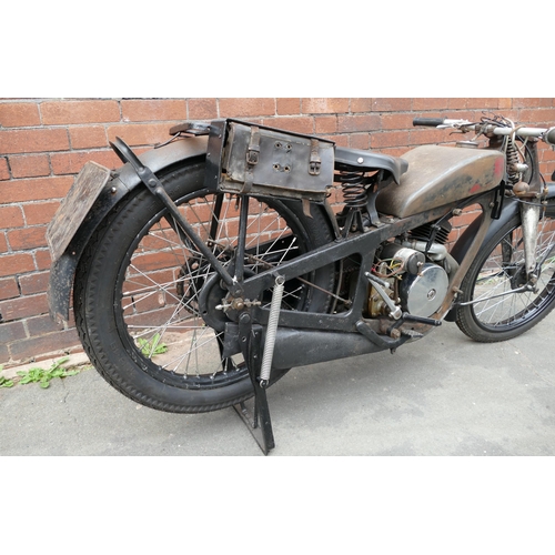 1335 - 1932 Coventry Eagle Silent Superb Motorbike with complete set of acetylene lights, documents include... 