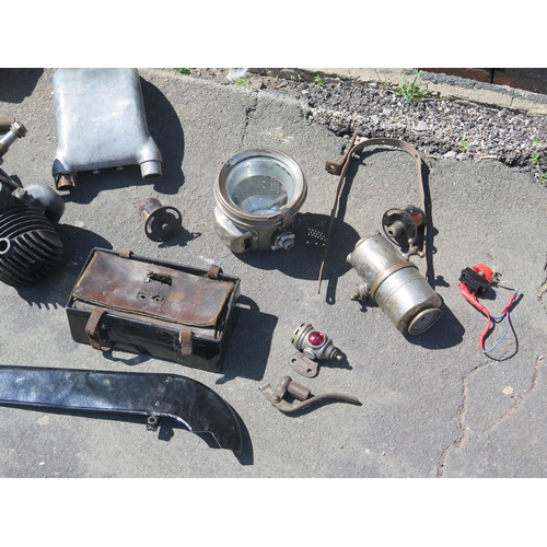 1335 - 1932 Coventry Eagle Silent Superb Motorbike with complete set of acetylene lights, documents include... 