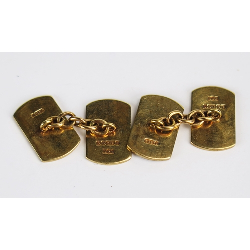 12 - Pair of 9ct Gold Cufflinks, Birmingham 1963, maker SJR, 8.69g