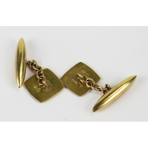 19 - A Pair of 9ct Gold Cufflinks, stamped 9 .375, 5.55g