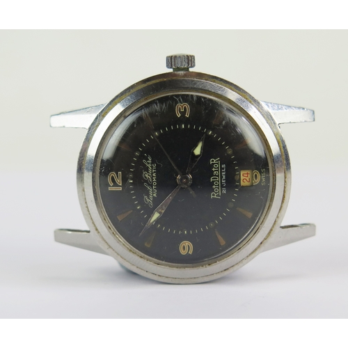 24 - Paul Buhre RotoDatoR Stainless Steel Wristwatch with 21 jewel automatic movement, centre seconds and... 