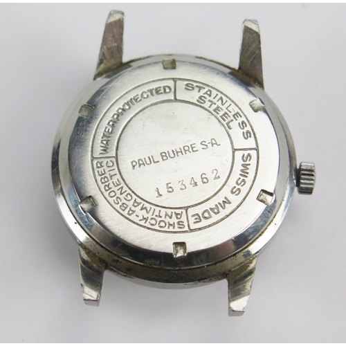 24 - Paul Buhre RotoDatoR Stainless Steel Wristwatch with 21 jewel automatic movement, centre seconds and... 