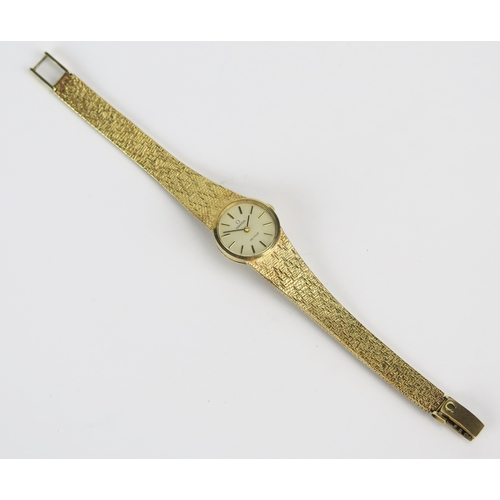 30 - OMEGA De Ville 9ct Gold Lady's Bracelet Watch, the 20.1mm case no. 7115528 with caliber 620 17 jewel... 