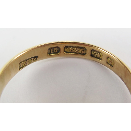 11 - Victorian 15ct yellow gold and carnelian shield shaped signet ring, size P, hallmarked Birmingham 18... 