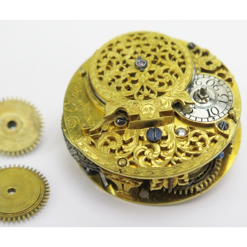 Daniel Quare of London chain driven fusee pocket watch, movement with ...
