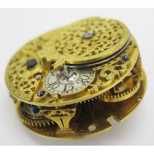 Daniel Quare of London chain driven fusee pocket watch, movement with ...