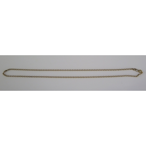 36 - A 9ct yellow gold belcher chain, 51.5cm, hallmarked, 5.91g