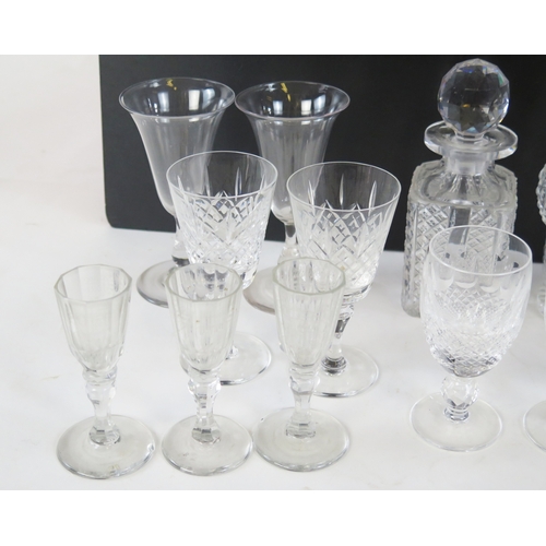 1106 - A collection of assorted 19th century and later drinking glasses, of varying designs together with t... 
