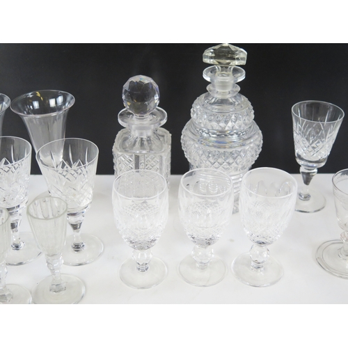 1106 - A collection of assorted 19th century and later drinking glasses, of varying designs together with t... 