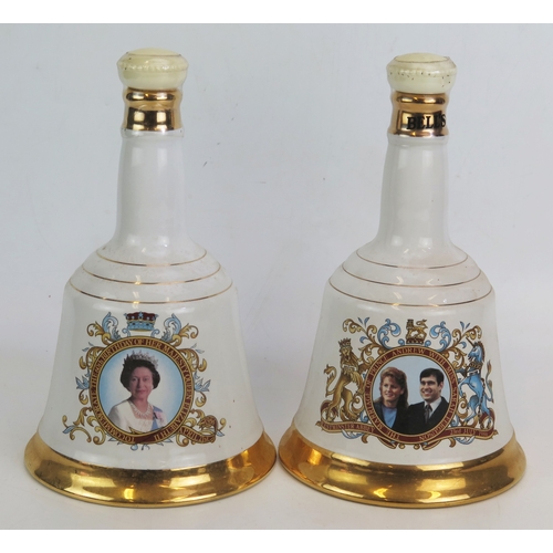 1066 - A Bells whisky decanter celebrating Queen Elizabeth II 60th Birthday, together with another decanter... 