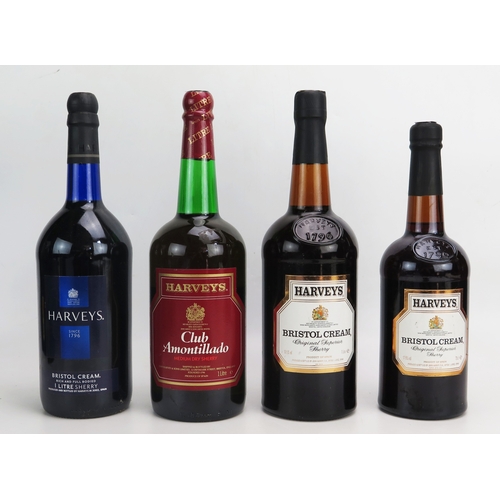 1079 - Selection of Sherry's including Harvey's Bristol Cream Original Superior Sherry 1Lt, Harvey's Bristo... 