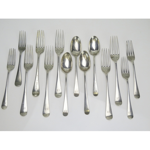 572 - Assorted silver flatwares, various makers and dates, 721g, 23.19ozst
