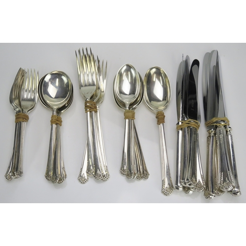 601 - A matched silver 'Royal Prince' pattern flatware service, various makers and dates, includes, six di... 
