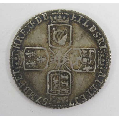 656 - George II 1767 milled sixpence