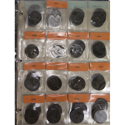 668 - Georgian and later GB coins including farthings, half pennies, pennies, 3d coins including c. 78.96g... 