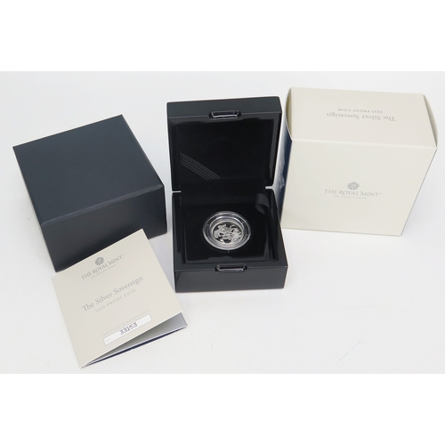 675 - Royal Mint Silver Sovereign 2025 Proof Coin