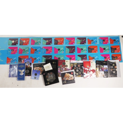 682 - A full set of Royal Mint London 2012 sports collection and other collector's coin packs